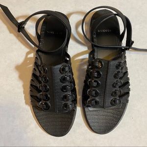GIVENCHY Paris Black Rubber Sandals Made in Italy